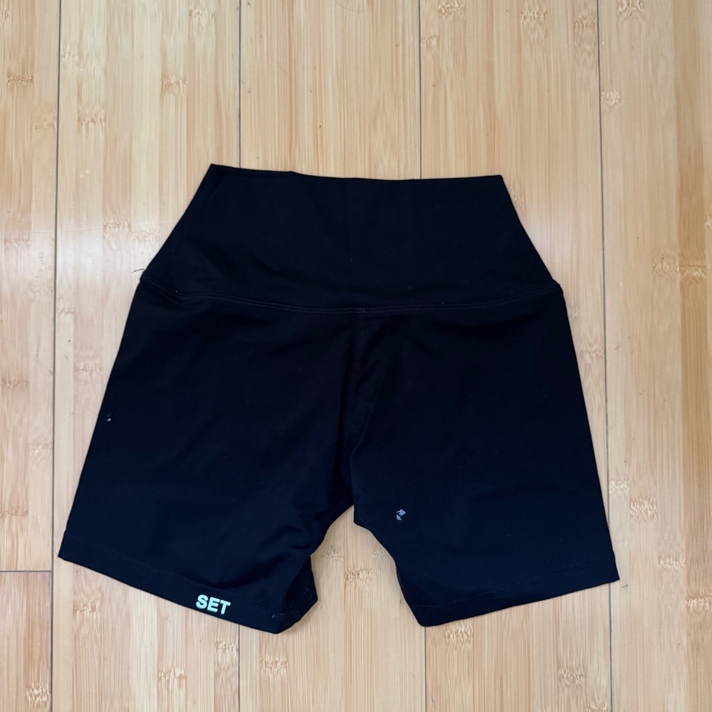 Set Active Sportbody Black Bike Shorts Small